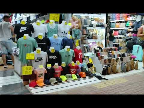 Видео: Konakli (Alanya), Turkey. Торговая, туристическая улица.  Shopping, tourist street. 19.06.2025.