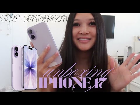 Видео: Распаковка iPhone 17 в лавандовом цвете | Полная настройка + сравнение с iPhone 15🩵💜