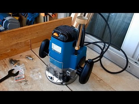 Видео: Фрезер Макита 3612С - простой лифт и 8 мм цанга.