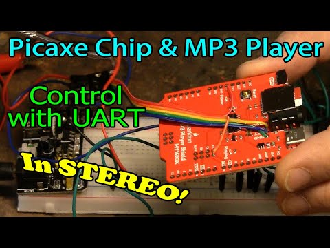 Видео: Как управлять шилдом MP3-плеера SparkFun с помощью PICAXE 14M2 (руководство по UART)