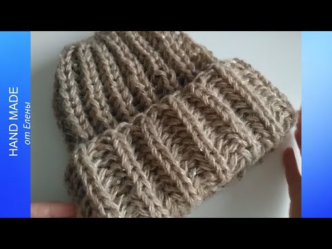 Видео: Шапка Такори английской резинкой, без накидов.