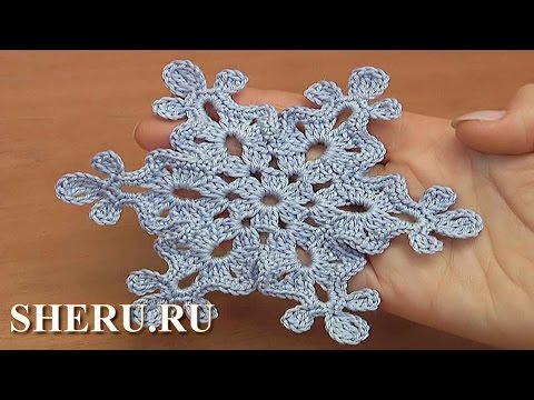 Видео: Снежинка крючком Урок 37 Готовимся к Новому году