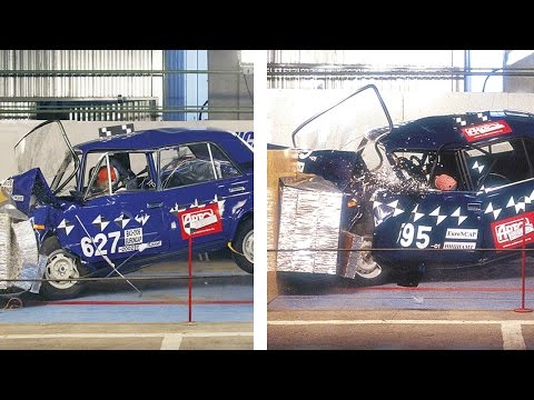 Видео: Краш-тест ВАЗ-2106 и ВАЗ-2107