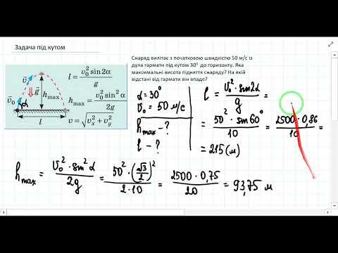 Видео: Рух тіла під кутом до горизонту
