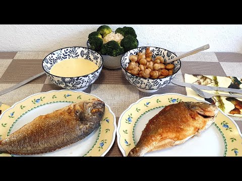 Видео: На обед рыба рис соус броколи и шампиньоны!Быстро и вкусно!