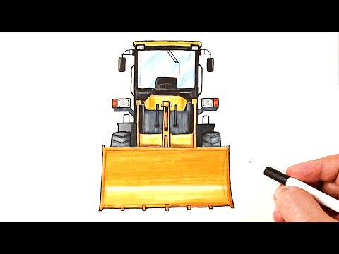 Видео: Как нарисовать Бульдозер