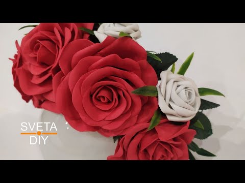 Видео: Розы из фоамирана без молд