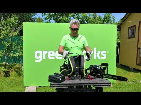 Видео: Ранцевый аккумулятор Greenworks GC82B10BP 82V (артикул 2914807)