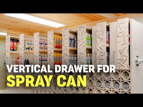 Видео: Вертикальный ящик для аэрозольного баллончика / DIY