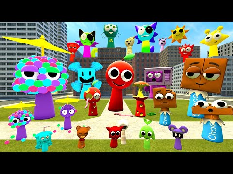 Видео: ВСЕ НОВЫЕ СПРУНКИ ЭВОЛЮЦИЯ В БОЛЬШОМ ГОРОДЕ ЯБЛОКО НАЙЛС КЛЭР ПИРАМИКС SPRUNKI OC Garry's Mod