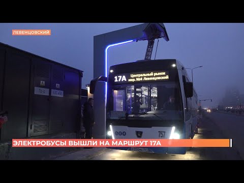 Видео: 9 новых электробусов вышли на маршрут 17а "Левенцовский - Центральный рынок"