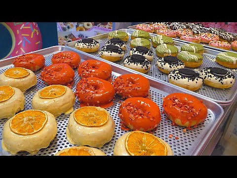 Видео: Симпатичные фирменные пончики, сделанные в небольшом магазине / корейская уличная еда