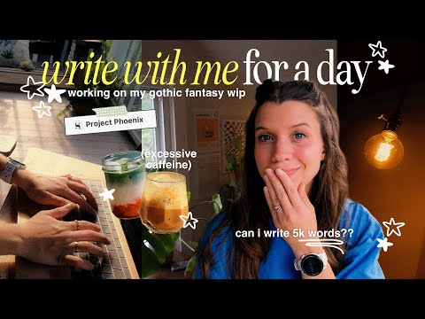 Видео: бросаю себе вызов написать 5000 слов за один день 📝🌧️ (уютный блог о писательстве)