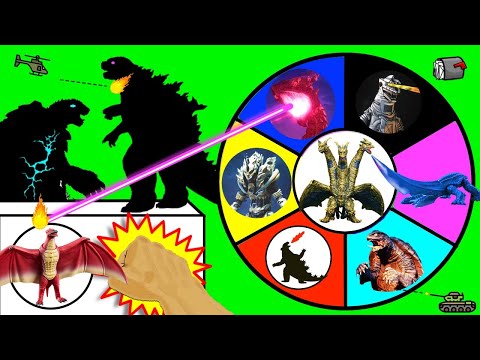 Видео: Godzilla vs Gamera Spinning Wheel Slime Game с редкими фигурками, кайдзю и игрушками