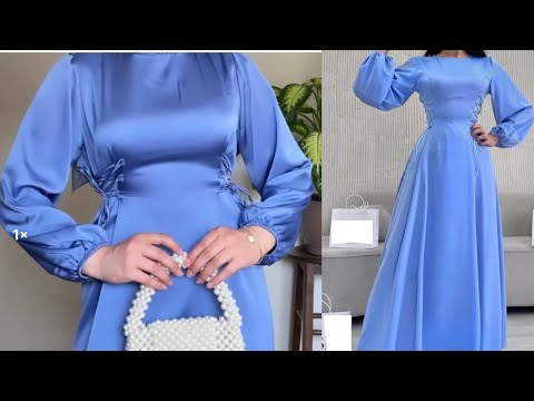 Видео: Модное платье со шнуровкой на боковом корсете / Самостоятельное кройка и пошив обтягивающего плат...