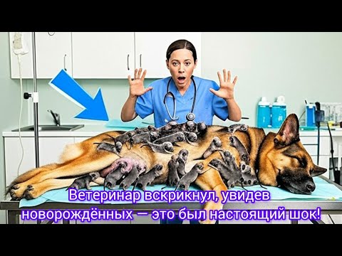 Видео: Ветеринар вскрикнул, увидев новорождённых — это был настоящий шок!