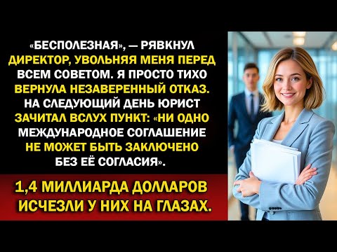 Видео: Босс назвал меня «бесполезным» и уволил — из-за моего контракта на 25 млн рухнула их сделка