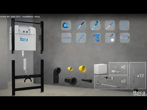 Видео: Инсталиране на структура за вграждане  Roca Active WC DIY
