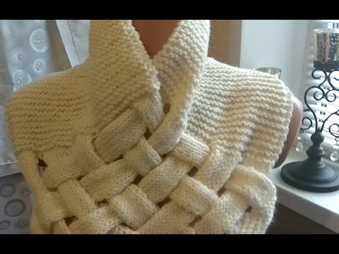 Видео: Оригинальный вариант манишки спицами