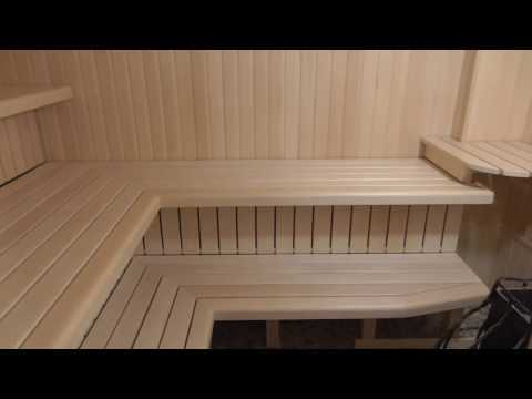 Видео: Уникальный монтаж двухярусных полков в парной./Making a sauna