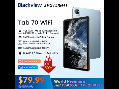 Видео: Распаковка Tab 70 WiFi - самого дешёвого 10' планшета Blackview на начало 2024г (80$)