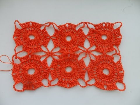 Видео: Мотивы безотрывным способом 2(  knitted motif) (узор#23)