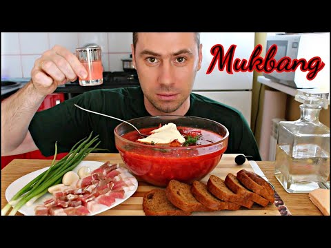 Видео: МУКБАНГ БОРЩ ПОД ВОДОЧКУ | ПАРАД ДЕНЬ ПОБЕДЫ | MUKBANG BORSCH | не ASMR | eating show | 먹방