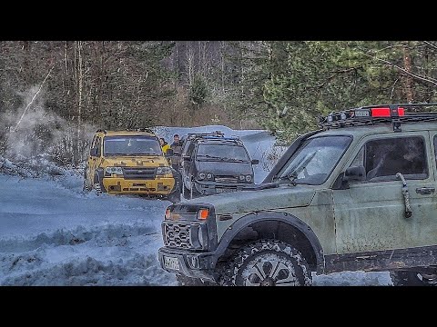 Видео: На что способны Нивы, Уазы, Тойота по глубокому снегу. Кто доедет до конца