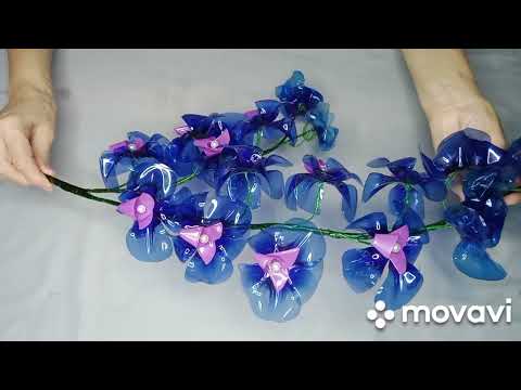 Видео: DIV🥀Как сделать красивую орхидею из донышка от ПЭТ бутылок 👍 МК !!!