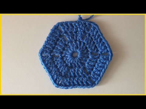 Видео: Шестиугольник крючком. Вязание крючком для начинающих / Crochet hexagon