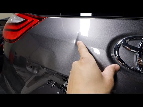 Видео: Чрезвычайно точный ремонт вмятин на подъемной двери Toyota Sienna | Dentless Touch