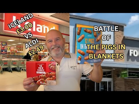 Видео: Рождественская классика: разборки | Обзор Aldi против Iceland Pigs in Blankets