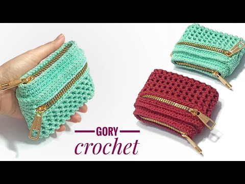 Видео: كروشيه محفظه بثلاث سوست من بقايا الخيوط Crochet wallet/Кошелек крючком Dompet rajutan Tığ işi cüzdan
