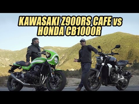 Видео: Перестрелка в Cafe Society: Honda CB1000R против Kawasaki Z900RS Cafe