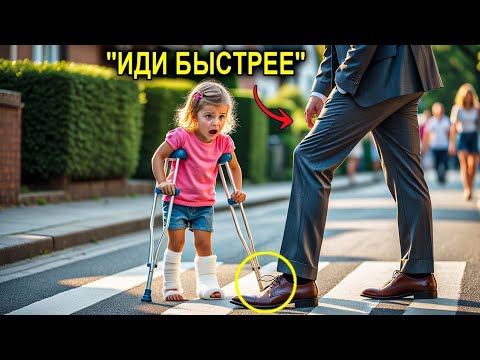 Видео: Мужчина Пнул Костыль Простой Девочки И Ушёл Смеясь, Но То, Что Произошло Дальше, Изменило Всё!