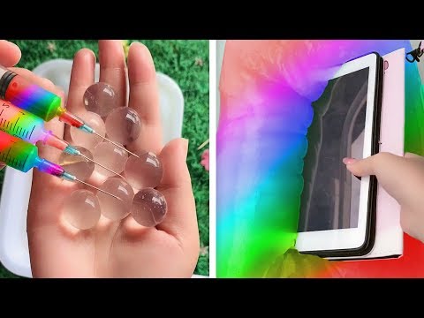 Видео: Самое удовлетворяющее видео слизи ASMR | Релаксирующая странно удовлетворяющая слизь 2019 | 484