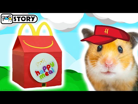 Видео: Хомяки в лабиринте Макдональдс - Хэппи Мил 🍔 Хомура Хам Питомцы