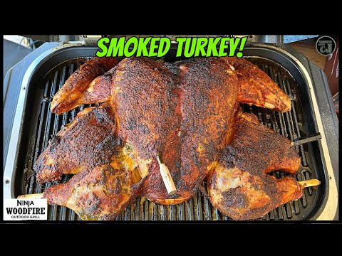 Видео: Как закоптить целую индейку на гриле Ninja Woodfire Grill! (С использованием ThermoPro Twin TempS...