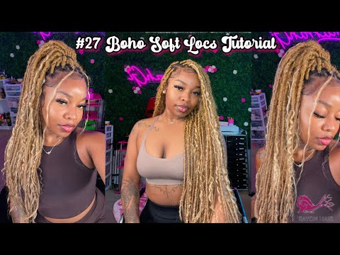 Видео: Урок по искусственным локонам в стиле бохо *Простой способ вязания крючком с использованием волос...