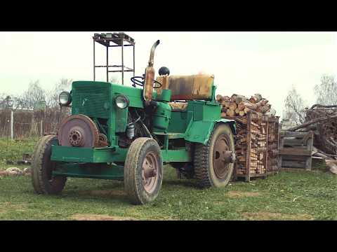 Видео: Самодельный трактор с вилочным погрузчиком и двигателем Д-21