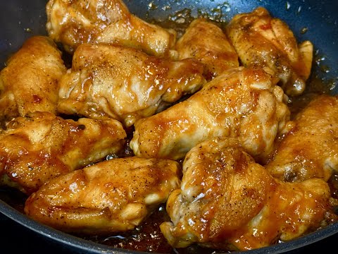 Видео: 🔥 Остросладкие крылышки на сковороде — быстро, сочно и вкусно! 🍗 #рецепт #крылышки