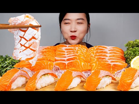 Видео: асмр Корейская ФОРЕЛЬ САШИМИ мукбанг звуки еды