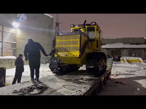 Видео: Трактор ЧТЗ Т130 Т170 свеженький со сборки сразу поехал в работу к покупателю в Самару / ТехЗап