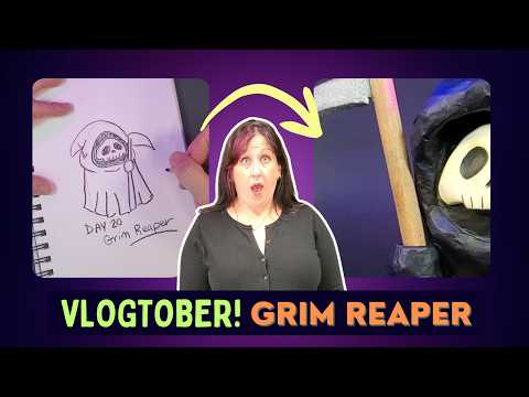 Видео: 31 монстр за 31 день. Как сделать из папье-маше фигурку Смерти — Vlogtober, день 20