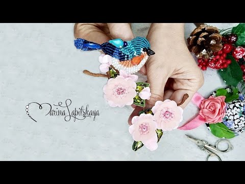 Видео: 🌺 Как сделать брошь / заколку "Цветок - Сакура" из бисера (мастер-класс)