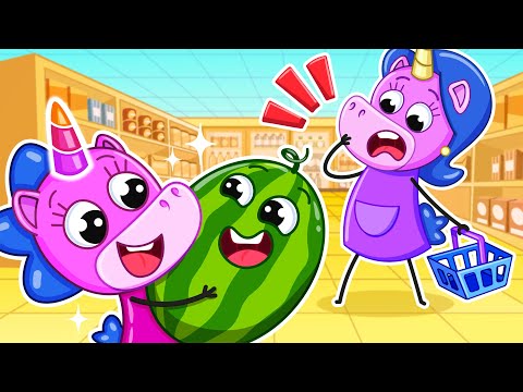 Видео: Малышка в Супермаркете | Учим Овощи и Фрукты в Магазине! 🍎🛒 | Крошка Мими🦄