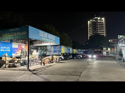 Видео: Тбилиси. С Авлабарской площади по набережной в сторону Самтредской улицы в торговый центр «Горгиа». 