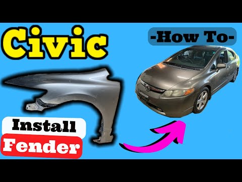 Видео: Honda Civic — Как установить крыло 2006 2008 2009 2010 2011 Замена