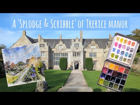 Видео: Визит в поместье Трерис и картина «Splodge & Scribble» с акварельными красками Deep Deep Light