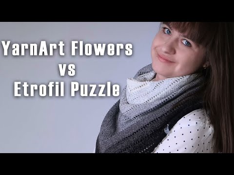 Видео: YarnArt Flowers vs Etrofil Puzzle. Полное сравнение готовых изделий.